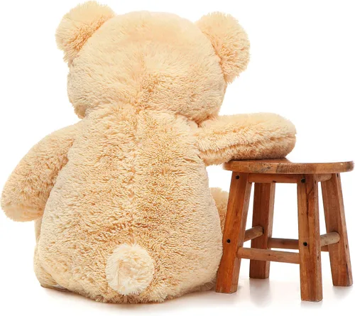 Vista 4 de Toys Studio - Adorable oso de peluche gigante, de 36 pulgadas, color gris, felpa suave, para novias y niñas
