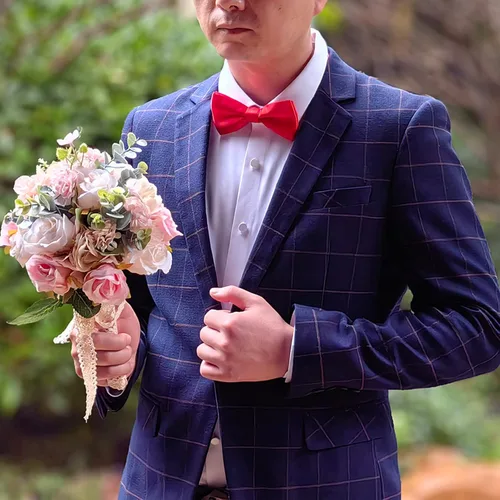 Vista 2 de SYAYA Corbata de esmoquin formal de seda para hombre corbata de esmoquin clásica para boda corbata grande para el día de San Valentín MBT3