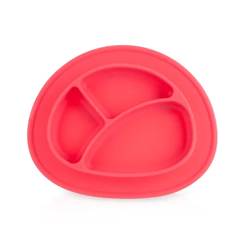 Vista 3 de Nuby Alfombrilla milagrosa de silicona Sure Grip, se adapta a la mayoría de sillas altas, 6 M+, rojo (paquete de 2)
