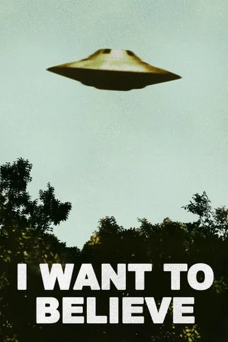 Vista 6 de Póster fotográfico con texto en inglés "I Want to Believe" (Quiero creer en el programa de televisión OVNI Flying On Earth), de ciencia ficción