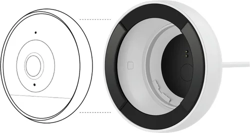 Vista 2 de Logitech Circle 2 Cámara de seguridad para el hogar con cable resistente a la intemperie para interior/exterior