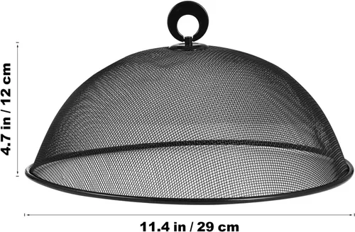 Vista 5 de Cubierta de malla para alimentos, de acero inoxidable, para mesa de comedor, tapa de alimentos, cubierta de platos, fundas reutilizables de malla