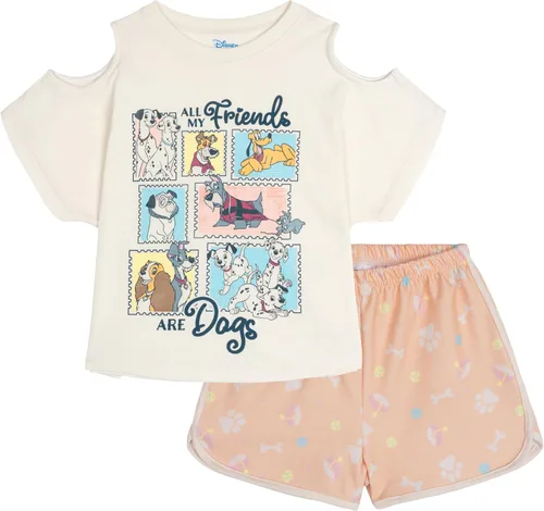 Vista 16 de Disney Conjunto de camiseta y pantalones cortos de felpa francesa, tallas de bebé a niño grande (12 meses - 14-16)