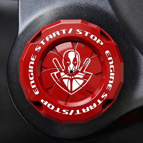 Vista 21 de Cubierta de Botón de Arranque Giratorio, Accesorios de Motor de Coche Push to Start Stop, Cubierta de Interruptor de Encendido Automático, Regalo