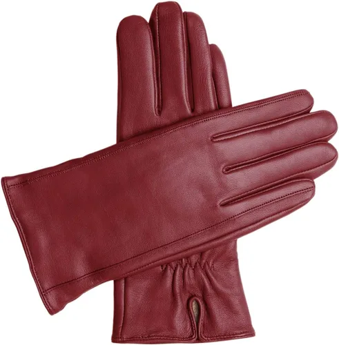 Vista 8 de Guantes clásicos de cuero con forro de cachemira de Downholme para mujer Negro