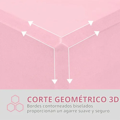 Vista 3 de Yoga Blocks, Non Slip Yoga Bricks, Portable & Lightweight Paquete de 2 rosas: 9 x 6 x 3 pulgadas