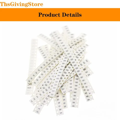 Vista 5 de Kit surtido de condensadores SMD 1206, 720pcs 36values x 20pcs 1pF-10uF SMD Micro condensador Muestras Kit, componentes electrónicos