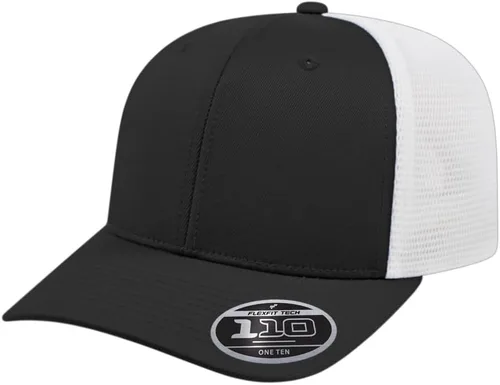 Vista 29 de Cap America i8502 Flexfit 110 Premium - Gorra de camionero de perfil medio con 6 paneles de malla trasera con protección UV y cierre ajustable