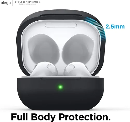 Vista 5 de elago Funda de silicona compatible con Samsung Galaxy Buds FE Case (2023) / Galaxy Buds 2 Pro (2022) / Galaxy Buds 2 Case (2021) / Galaxy Buds Pro