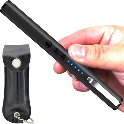 Vista 8 de FIGHTSENSE Pistola de aturdimiento resistente con linterna y spray de pimienta para hombres y mujeres con carga intolerable de 35,000,000 V