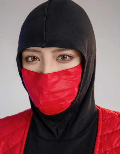 Vista 5 de Miccostumes Disfraz de cosplay Ninja Red Fighter para hombre Halloween