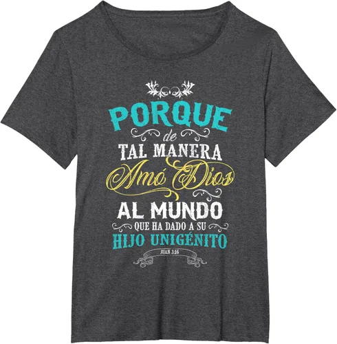 Vista 5 de Camisas cristianas en español Camisetas sobre Jesus, Negro, S