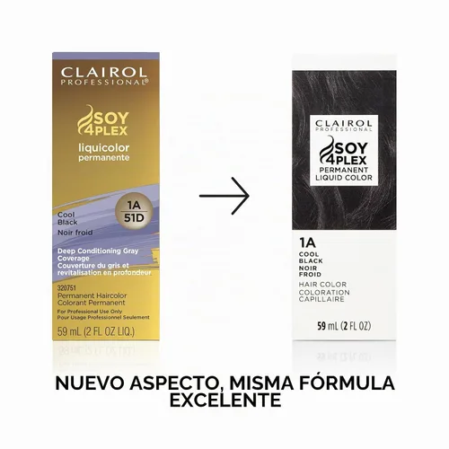 Vista 3 de Clairol Professional Permanent Liquid Color for Black/Dark Violet Brown 1a Negro frío