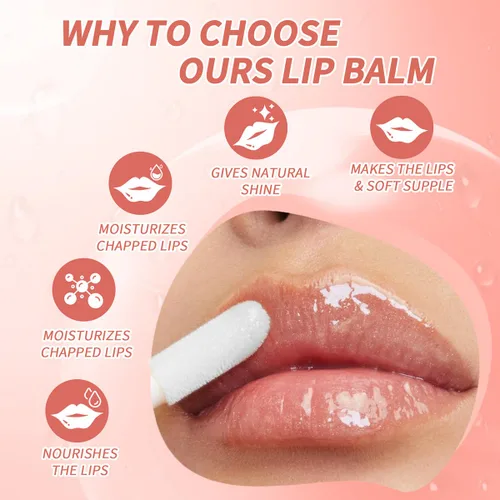 Vista 2 de Aceite de labios coreano – Aceite de brillo labial con sabor afrutado, hidratante y nutritivo, taza antiadherente, brillo labial transparente