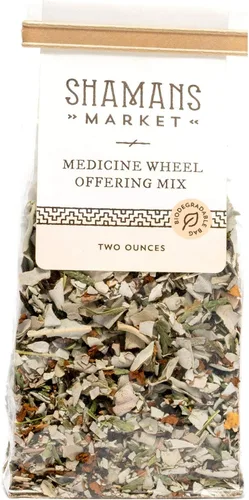 Vista 3 de Medicine Wheel ofrece mezcla de salvia, cedro y hierba dulce suelta