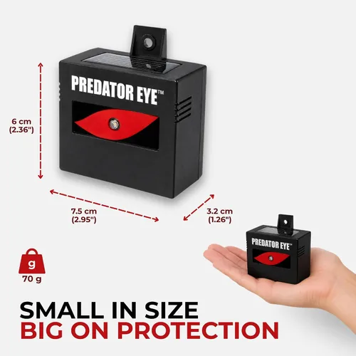 Vista 8 de Predator Eye–Aspectek–Ahuyentador nocturno de animales a energía solar, 2 unidades, resistente al agua, control de animales, animales nocturnos, uso