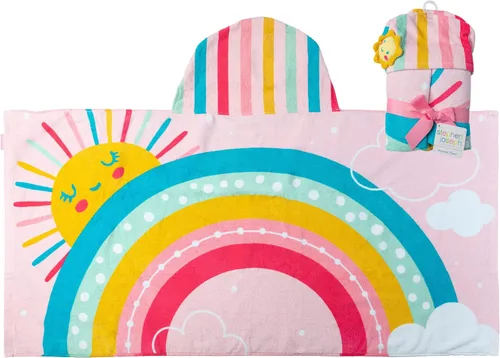 Vista 6 de Stephen Joseph, Toalla de playa con capucha para niños y niñas (3-8 años), toalla de baño tipo poncho con capucha, algodón suave y absorbente