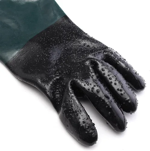 Vista 6 de Guantes de goma para gabinete de chorro de arena de 23.6 pulgadas, guantes de chorro de arena para gabinete abrasivo de chorro de arena