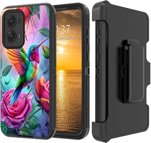 Vista 46 de Funda para Moto G Stylus 5G 2023 con funda de clip para cinturón y soporte, resistente de doble capa, resistente a prueba de golpes, para Motorola