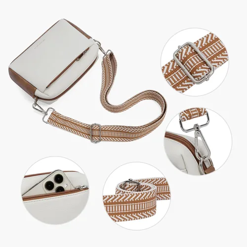 Vista 5 de WESTBRONCO Bolsos cruzados pequeños para mujer, bolsos de hombro, cartera con correa ajustable