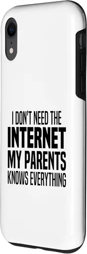Vista 2 de I Don't Need The Internet My Parents Knows Everything Funny Case for iPhone XR