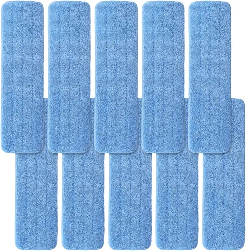 Vista 11 de Reemplazo de almohadillas de microfibra para cabezal de mopa comercial Rubbermaid de 24 pulgadas - Juego de 8 recambios de limpieza comercial húmeda