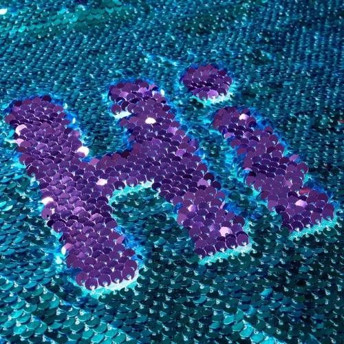 Vista 10 de Partisout Tela de lentejuelas reversible de 1 yarda: plata a oro de dos tonos, tela de purpurina de sirena para vestidos de bricolaje, telones