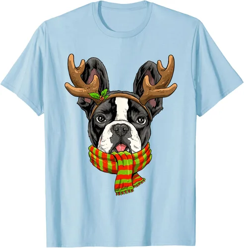 Vista 36 de Camiseta de Navidad para perro Bulldog Francés, Negro, S