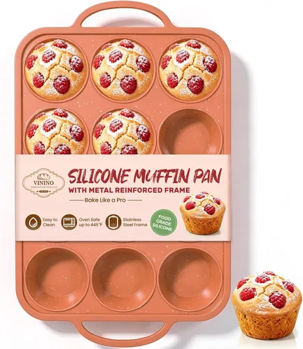 Vista 27 de Vinino Juego de moldes de silicona para muffins de 3 piezas con marco