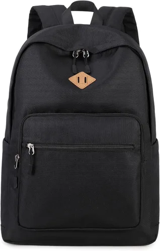 Vista 20 de Lohol Mochila clásica para niñas, niños y adolescentes, bolsa ligera para libros, escuela, viajes, universidad (beige/azul)