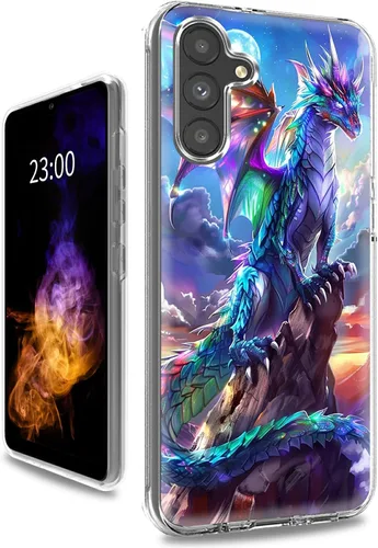 Vista 23 de Funda transparente para Samsung A15 5G de 6.5 pulgadas, doble capa protectora a prueba de golpes de PC transparente de silicona suave