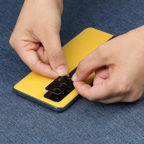 Vista 4 de Ibywind Protector de pantalla para Realme GT 5G, con 2 piezas de vidrio templado, 1 protector de lente de cámara, 1 película de fibra de carbono