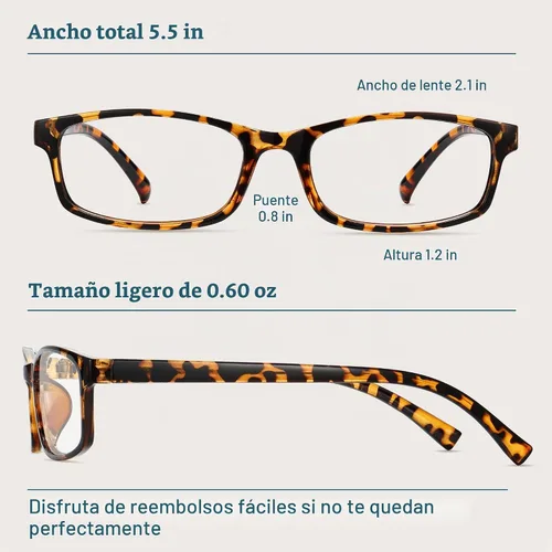 Vista 7 de Gaoye +0.5 Paquete múltiple de lentes de lectura - Lentes con bloqueo de luz azul, marcos TR90, UV400 - Gafas con visión clara *Negro + leopardo