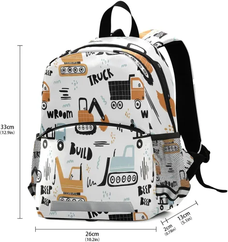 Vista 3 de Mochila de transporte para niños y niñas, mochila preescolar para niños y niñas, mochila escolar para niños con correa, mochila informal de viaje