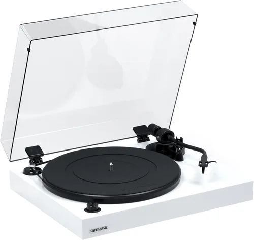 Vista 9 de Fluance RT82 - Tocadiscos de vinilo de alta fidelidad de referencia con cartucho Ortofon OM10, motor de control de velocidad, zócalo de madera MDF