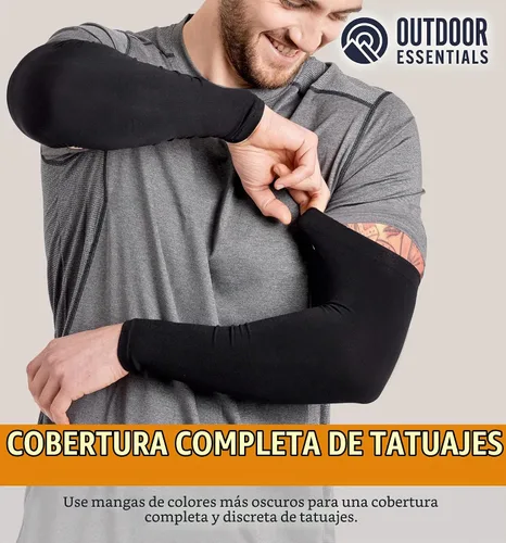 Vista 4 de OutdoorEssentials Mangas de brazo con protección solar UV, manga de compresión para brazos, mangas de brazo UV para hombres, mujeres, mangas