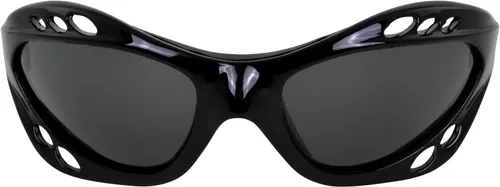 Vista 2 de Hurricane Eyewear Gafas flotantes polarizadas para motos acuáticas de categoría 4, 2 pares de marcos acolchados negros, lentes de espejo azul y humo