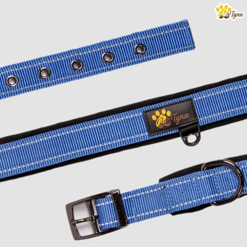 Vista 8 de ADITYNA Collares para perros pequeños, acolchados, de neopreno suave, ultra cómodos, reflectantes, resistentes, color azul