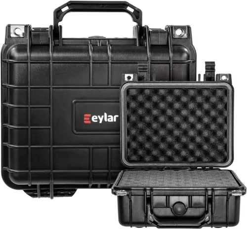 Vista 5 de Eylar Pequeña funda rígida para pistola de 10.62 pulgadas, resistente al agua, con estándares TSA de espuma