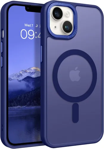 Vista 10 de BENTOBEN Funda magnética para iPhone 13 y iPhone 14 [compatible con Magsafe] Funda translúcida mate para iPhone 13/14, delgada, a prueba de golpes