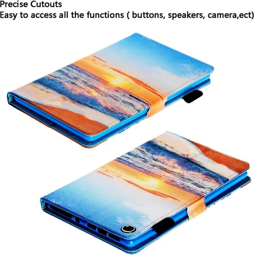 Vista 7 de Funda para tablet Fire HD 8 de 8ª/7ª/6ª generación de 8.0 pulgadas con soporte para lápices [encendido y apagado automático] ranuras para tarjetas