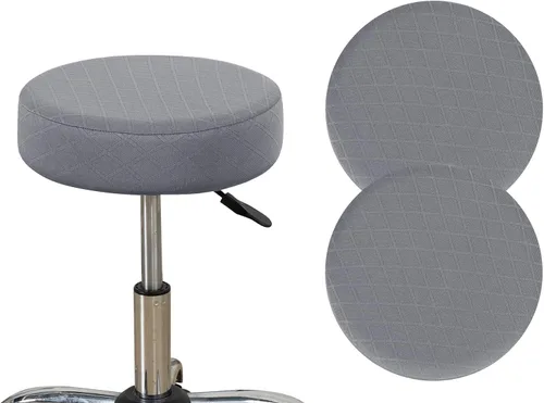 Vista 48 de HAOYONG Juego de 2 fundas redondas para taburetes de bar, impermeables, de poliuretano, fundas elásticas para taburetes de bar, fundas para sillas