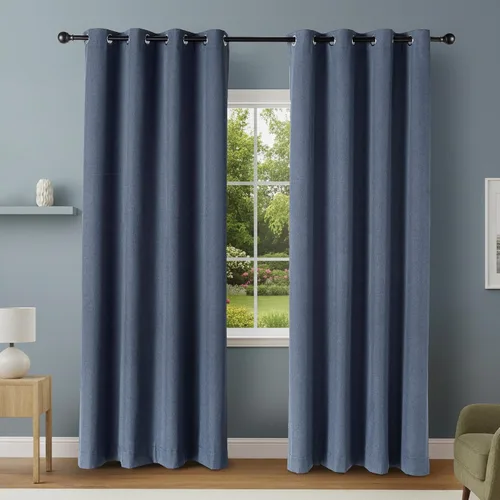 Vista 14 de Amazon Basics Cortinas 100% opacas con ojales, 2 paneles, 52 x 84 pulgadas, beige