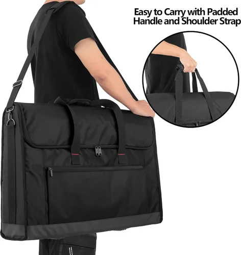 Vista 5 de Trunab Estuche de transporte para monitor de 24 a 27 pulgadas, bolsa de viaje acolchada con capacidad para hasta 2 pantallas LCD/televisores,