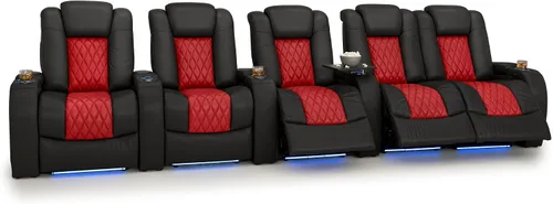 Vista 70 de Seatcraft Asiento de cine en casa Diamante Marrón Reclinable Individual