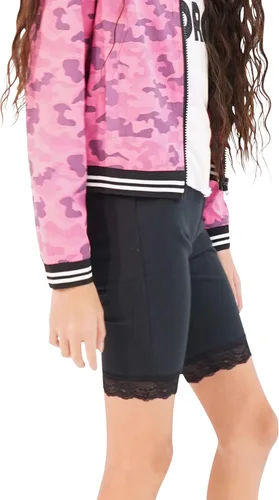 Vista 3 de KIDPIK 2 pantalones cortos de ciclismo con ribete de encaje para niñas