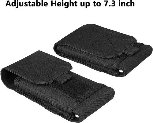 Vista 4 de Funda táctica Molle para teléfono, funda resistente para cinturón de bucle para iPhone 17 Pro Max/16 Pro Max/16 Plus/16 Pro/16/15 Pro Max/14 Pro