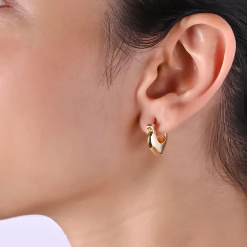 Vista 39 de Gempires - Aretes ligeros y gruesos, delicados y minimalistas, hipoalergénicos, chapados en oro, sin deslustre, diseño clásico, para uso diario