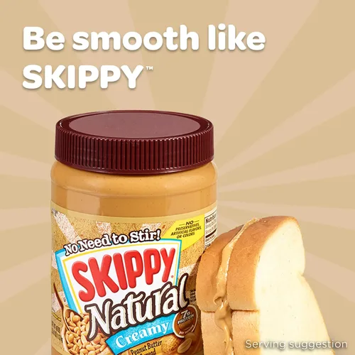 Vista 2 de [Usado] Skippy Paquete doble de mantequilla de maní cremosa natural, 5 libras