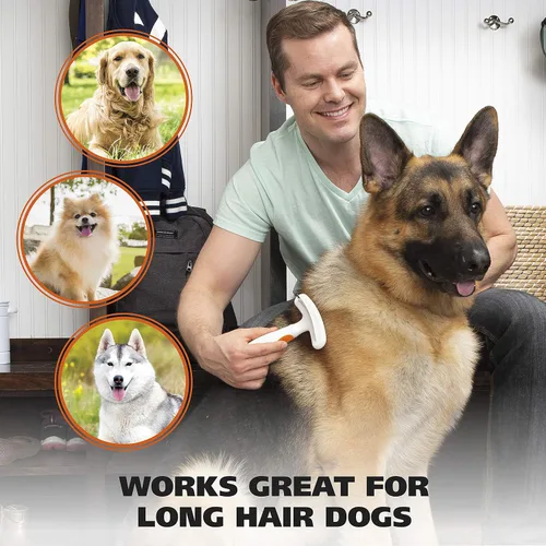 Vista 6 de Wahl Rastrillo para mascotas de doble fila 2 en 1 con hoja de desprendimiento de pelo para perros o gatos por la marca utilizada por profesionales